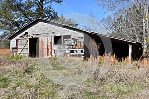 Abandoned grunge barn Ruin.