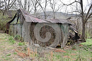 Abandoned grunge barn Ruin.