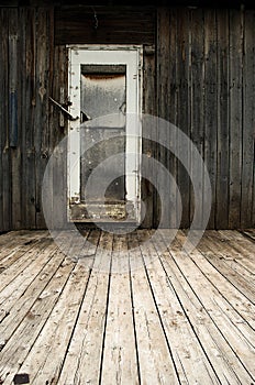 Abandoned grunge old house entrance