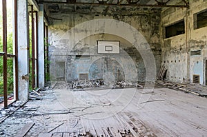 An abandoned gym in Chernobyl