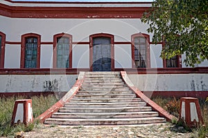 Abandoned hacienda entrance in mexico