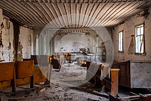 Abandoned Hall in Pripyat Chernobyl