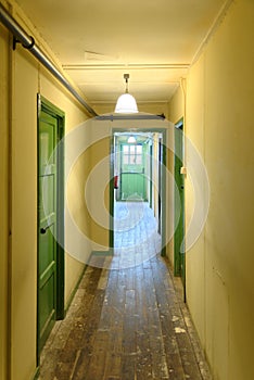 Abandoned Hallway at bletchley park, england photo