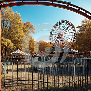 Abandoned and Haunted Amusement Digital Concept