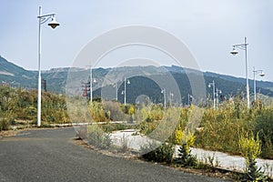 Abandoned high road in Spain