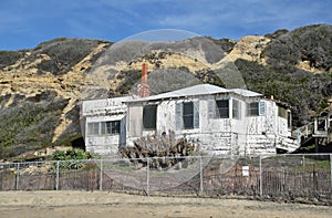 Empty, historic home in the Crystal Cove State Park, Southern California.