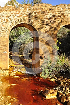 Abandoned historical old bridge