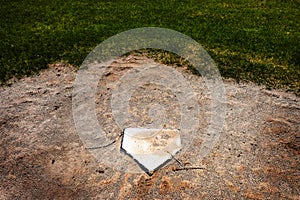 Abandoned Home Plate Baseball Field No Season due to Coronavirus Covid-19