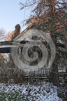 Abandoned home in small town