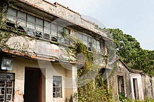 Abandoned homes on Yim Tin Tsai, an island in Sai Kung, Hong Kong, which is home to an abandoned fishing village.