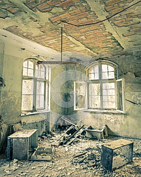 Abandoned Hospital in Beelitz Heilstaetten near Berlin