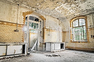 Abandoned Hospital in Beelitz Heilstaetten near Berlin in German