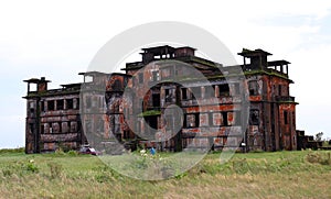 Abandoned hotel. Bokor Hill. Kampot. Cambodia. photo