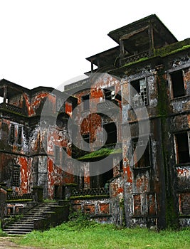 Abandoned hotel. Bokor Hill. Kampot. Cambodia.