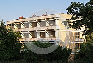 Abandoned hotel building in Neptune Romania