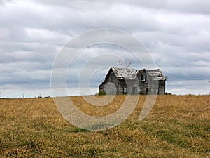 Abandoned House Cloudy Day