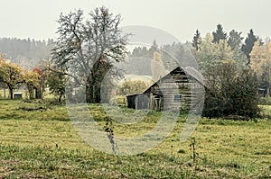 Abandoned house in countryside