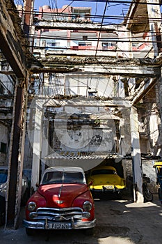Abandoned house and destroyed in Old Havana