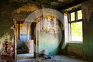 Abandoned house detail photo