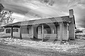 Abandoned house, infrared photo