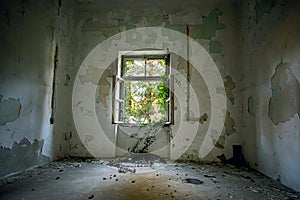 Abandoned house interior