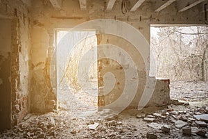 Abandoned house interior