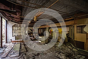 Abandoned House Interior In Chernobyl