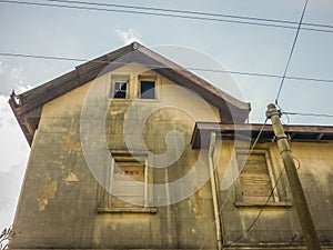 Abandoned House Low Angle View photo