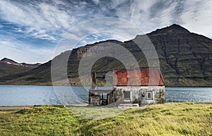 Abandoned house in Seydisfjordur, Eastern Iceland