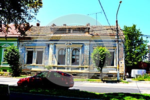 Abandoned house. Typical urban landscape in the city Fagaras, Brasov county