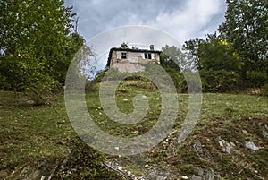 Abandoned houses in mountain