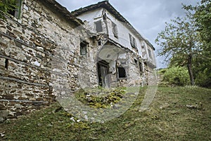 Abandoned houses in mountain