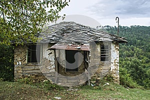 Abandoned houses in mountain