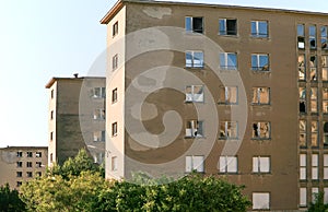 Abandoned houses of Prora on the island Ruegen in Germany