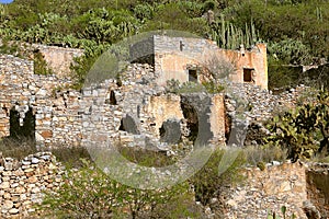 Abandoned houses in Real de catorce  in san luis potosi XX