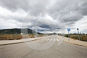 Abandoned housing  estate building site, Valencia region, Spain