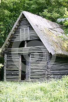 Abandoned hunting lodge middle of the forest