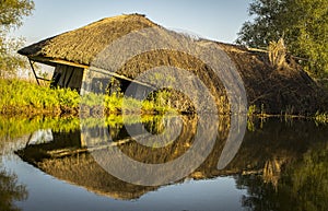 Abandoned hut on the Danube Delta from Romania