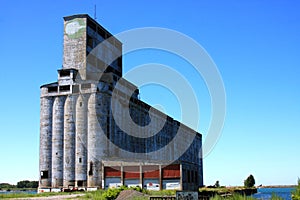 Vintage Grain Elevator and Silos in Buffalo New York photo