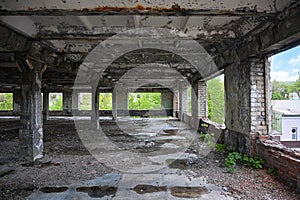 Abandoned Industrial Building Interior