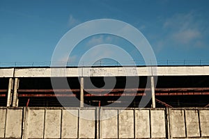 Abandoned Industrial building, view from the outside