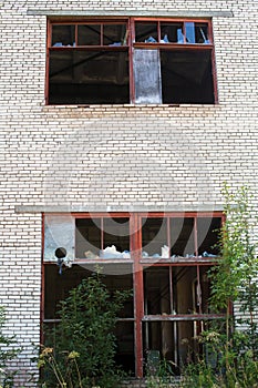 Abandoned industrial buildings in the Leningrad region.