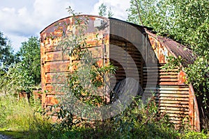 Abandoned industrial buildings in the Leningrad region.