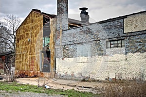 Abandoned Industrial Factory Warehouse Exterior