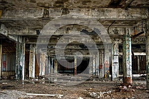 Abandoned Industrial Factory Warehouse Interior