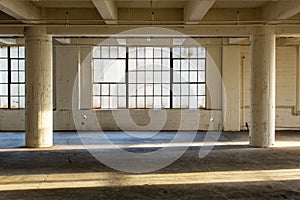 Abandoned Industrial Factory Warehouse Interior