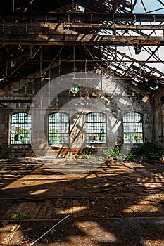 Abandoned industrial interior