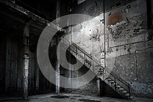 Abandoned industrial interior