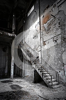 Abandoned industrial interior