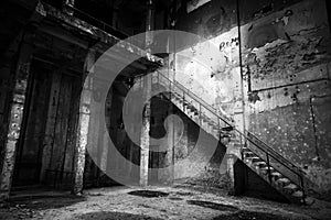 Abandoned industrial interior